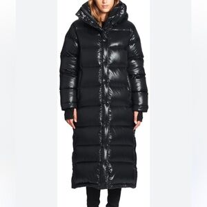 S13 Harper Hooded Water-Resistant Maxi Puffer Coat Size XS